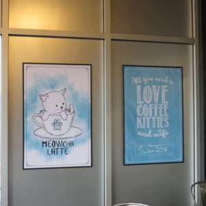 Decorative Posters inside the cafe